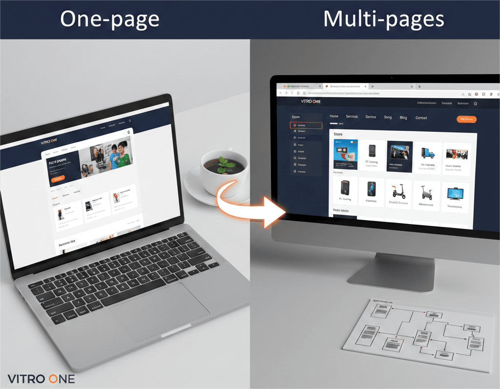 Site One-page vs Multi-pages : Quel format choisir pour votre business au Maroc ?